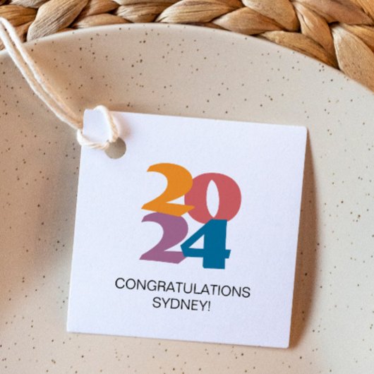 Retro Vibes Abschluss Celebration Party Geschenkanhänger