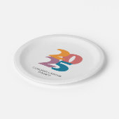 Retro Vibes Abschluss Celebration Party Pappteller (Schrägansicht)