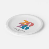 Retro Vibes Abschluss Celebration Party Pappteller (Schrägansicht)