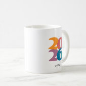 Retro Vibes Abschluss Class of 2025 Kaffeetasse (VorderseiteRechts)