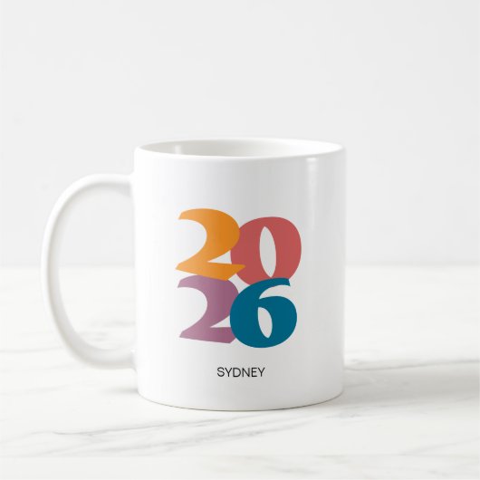 Retro Vibes Abschluss Class of 2025 Kaffeetasse (Links)
