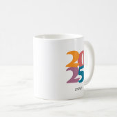 Retro Vibes Abschluss Class of 2025 Kaffeetasse (VorderseiteRechts)