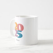 Retro Vibes Abschluss Class of 2025 Kaffeetasse (Vorderseite Links)