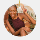 Retro Vibes Abschluss Class of 2025 Keramik Ornament (Hinten)