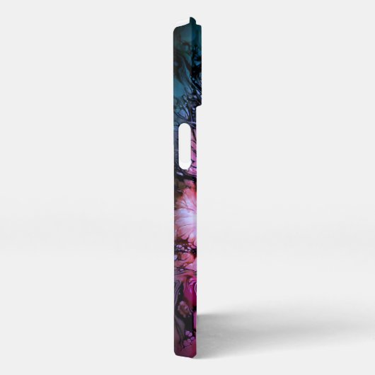 Retro Vibes Abstrakt Fluid Art iPhone Hülle (Rechte Seite)