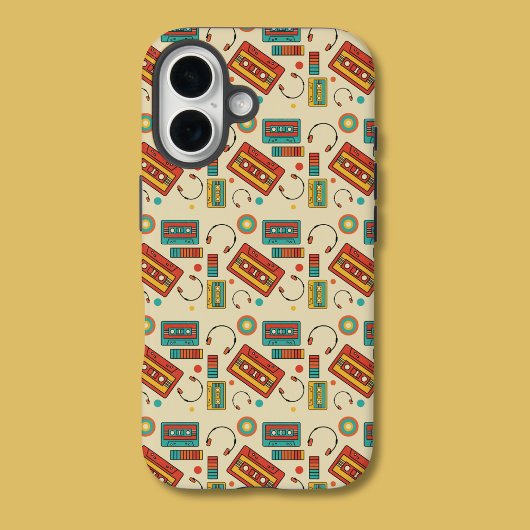 Retro Vibes - Cassette Tapes Pattern der 80er Jahr Case-Mate iPhone Hülle