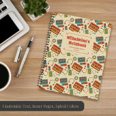 Retro Vibes - Cassette Tapes Pattern der 80er Jahr Notizblock