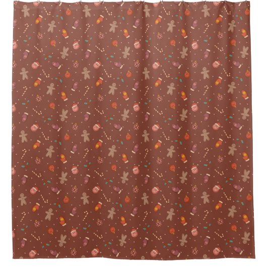 Retro Vibes Curtain Pastel Holiday Bathroom Fun Duschvorhang (Vorderseite)