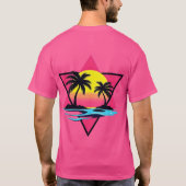 Retro Vibes: Der Vaporwave Sunset T - Shirt (Rückseite)