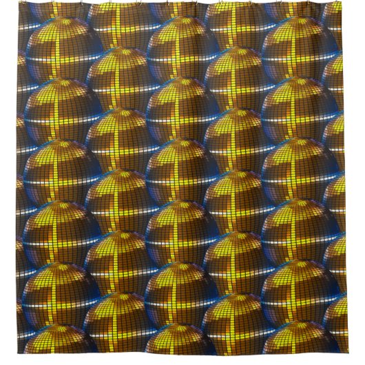 Retro Vibes - Diskothek Duschvorhang (Vorderseite)