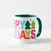 Retro-Vibes-Feiertagsbecher Tasse (VorderseiteRechts)