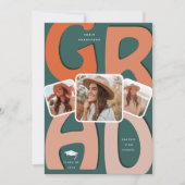 Retro Vibes für eine zeitlose Feier! Abschluss Einladung (Vorderseite)