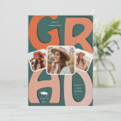 Retro Vibes für eine zeitlose Feier! Abschluss Einladung (Stehend Vorderseite)