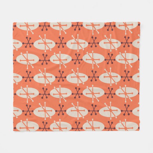 Retro Vibes: Geometrisches Burst-Muster Fleecedecke (Vorderseite (Horizontal))