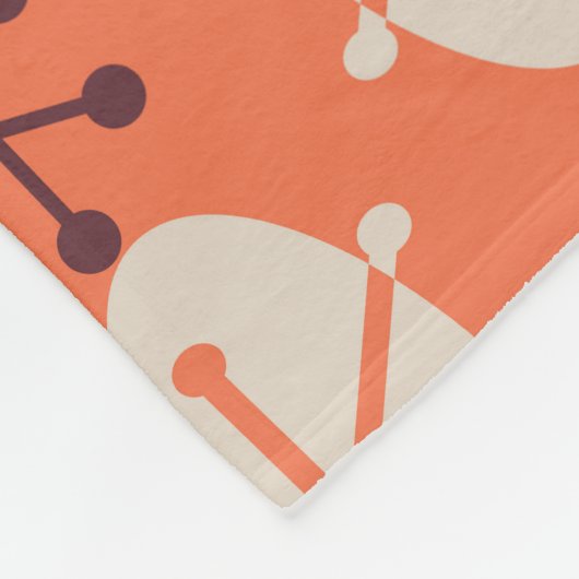 Retro Vibes: Geometrisches Burst-Muster Fleecedecke (Ecke)