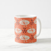 Retro Vibes: Geometrisches Burst-Muster Kaffeetasse (VorderseiteRechts)