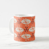 Retro Vibes: Geometrisches Burst-Muster Kaffeetasse (Vorderseite Links)