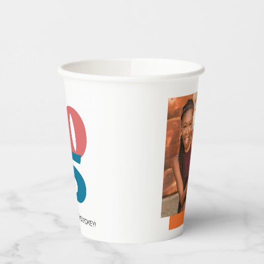 Retro Vibes Graduation Party Class of 2024 Pappbecher (Links)