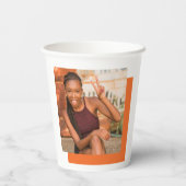 Retro Vibes Graduation Party Class of 2024 Pappbecher (Rückseite)