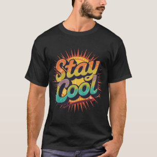 Retro Vibes Groovy Sunburst Design T-Shirt