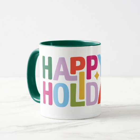 Retro Vibes Holiday Mug Tasse (Vorderseite Links)