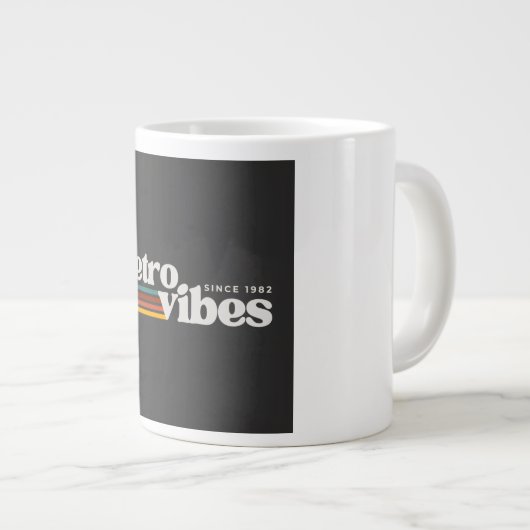 retro vibes Jumbo-Tasse (Vorderseite Rechts)