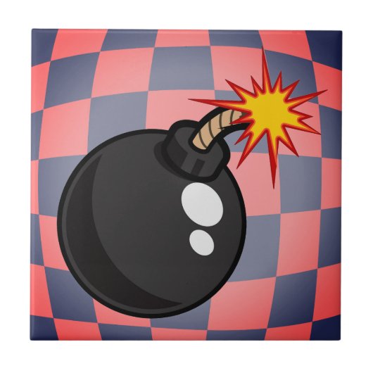 Retro Vibes - Leuchtfeuerbombe Fliese (Vorderseite)