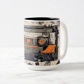 Retro Vibes - Mixtape Zweifarbige Tasse (VorderseiteRechts)