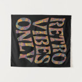 Retro Vibes only - Psychedelic 70er Groovy Design Wandteppich (Vorderseite (Horizontal))