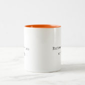 Retro vibes only Simple and Elegant Zweifarbige Tasse (Mittel)