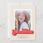 Retro Vibes (Red) Foto Abschluss Ankündigung (Vorderseite)