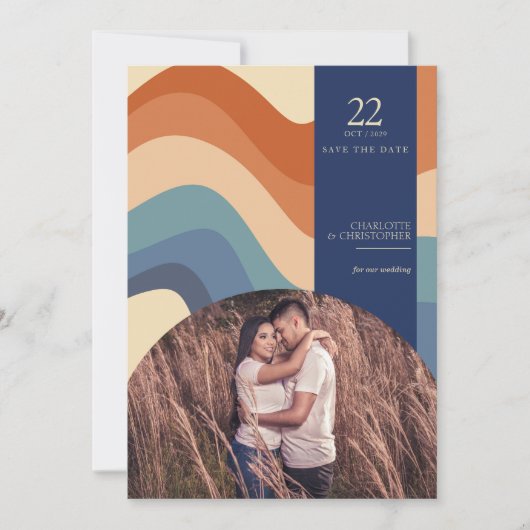 Retro Vibes Save The Date (Vorderseite)