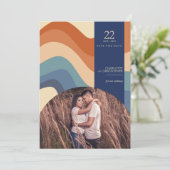 Retro Vibes Save The Date (Stehend Vorderseite)