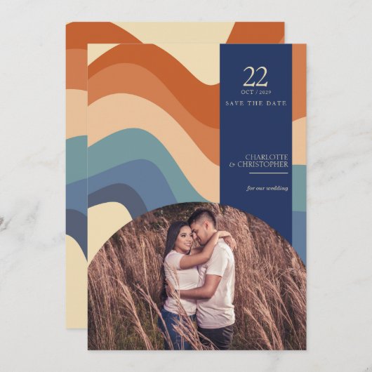 Retro Vibes Save The Date (Vorne/Hinten)