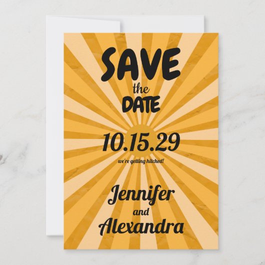 Retro Vibes Save The Date (Vorderseite)