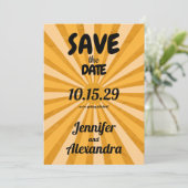 Retro Vibes Save The Date (Stehend Vorderseite)