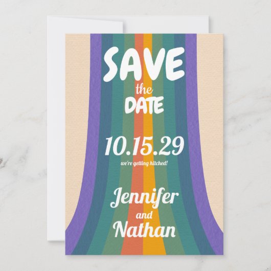 Retro Vibes Save The Date (Vorderseite)