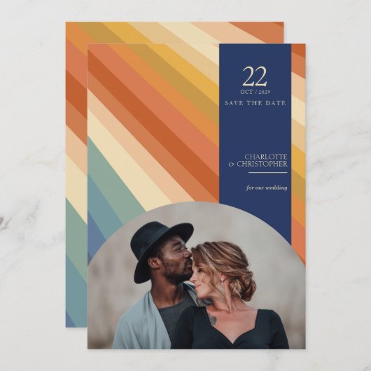 Retro Vibes Save The Date (Vorne/Hinten)