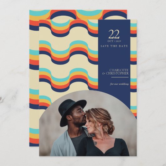 Retro Vibes Save The Date (Vorne/Hinten)