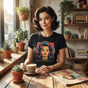Retro-Vibes, schicker Stil: Fette Beauty-Pop-Art T-Shirt