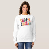 Retro Vibes Sweatshirt Wählen Sie Kindness Vintag (Vorne ganz)