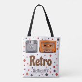 Retro Vibes Tote Bag - Klassisches Cool Tasche (Rückseite)
