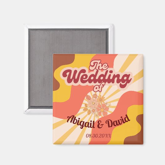 Retro Vibes Vintag Magnet (Vorderseite/Rückseite)