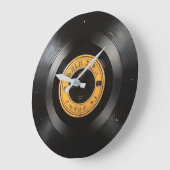 Retro Vibes: Vinyl Record Große Wanduhr (Winkel)