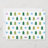 Retro-Vibes-Weihnachtskarte in Mehrfarbig Feiertagskarte (Rückseite)