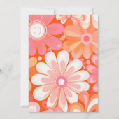 Retro Vibranly Pink Arch Wedding Einladung (Rückseite)