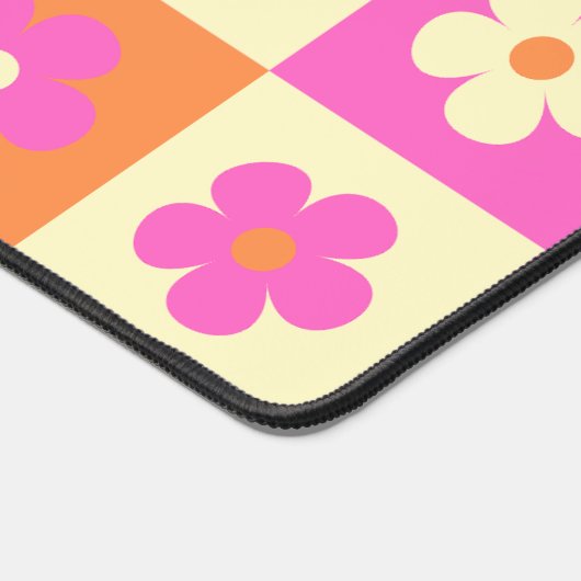 Retro Vibrany BOHO Blumenmuster Schreibtischunterlage (Ecke)