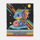 Retro Vibration Niedlich Dragon Print Fleecedecke (Vorderseite)