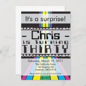 Retro Video Game 30. Geburtstag Einladung (Vorne/Hinten)