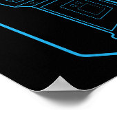 Retro Video Game Arcade Cabinet  Poster (Ecke)